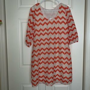 Peaches and Cream chevron dress
